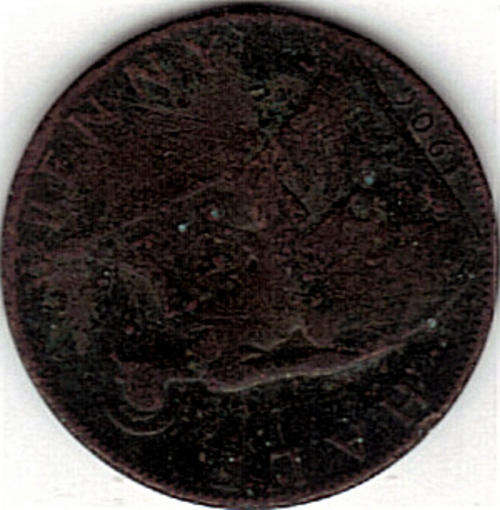 1906 HALF PENNY