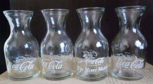 4 x Collector Coca Cola Glass Mixers Cups... Unique & Rare!!!