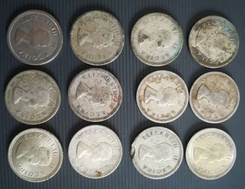 21 x SA 1 Shillings... As a lot.. Check condition