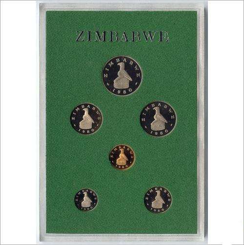 ***1980 ZIMBABWE 6 COIN PROOF SET***