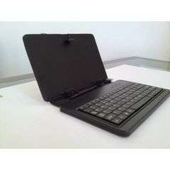 ** CHEAPEST**  Leather Case with Keyboard Stylus and USB 2.0 for 7 inch Tablet PC - Black