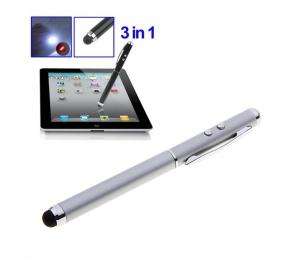 ** BRAND NEW** 3-in-1 TOUCHSCREEN STYLUS + RED LASER POINTER + LED FLASHLIGHT FOR CAPACITIVE SCREENS