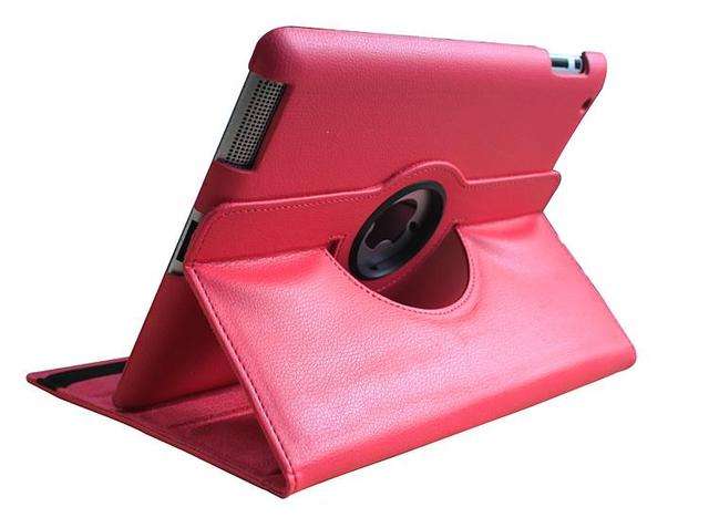 ** FREE STYLUS PEN ** PINK -  360 DEGREE ROTATING COVER FOR IPAD 2 / IPAD 3 **