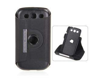 ***BLACK***Magnetic Flap PU Leather 360 Degree Rotary Stand Case for Samsung i9300 Galaxy S3