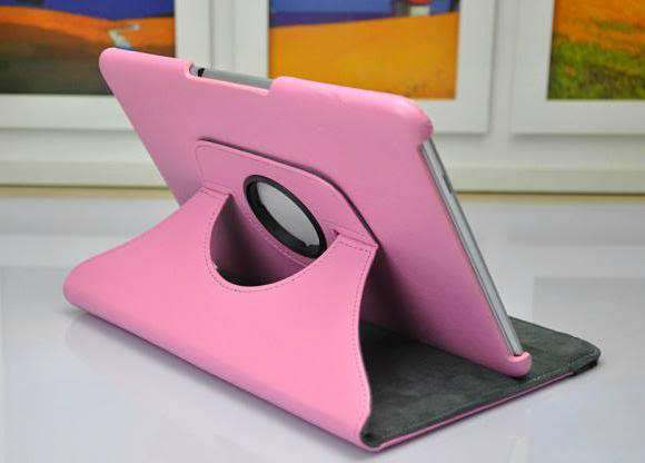 ** FREE STYLUS** PINK 360 DEGREE ROTATING COVER FOR NEW SAMSUNG GALAXY P5100