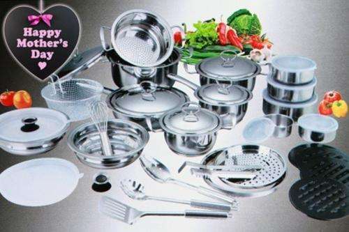 ***IN STOCK** 40-Piece Stainless Steel Pot Set