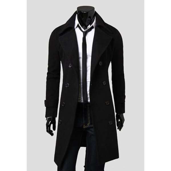 ***IN STOCK * BLACK TRENCH COAT - MEDIUM