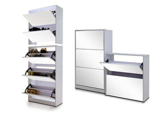 ELEMENTAL LIFESTYLE 5 TIER STACKABLE MIRROR SHOE CABINET