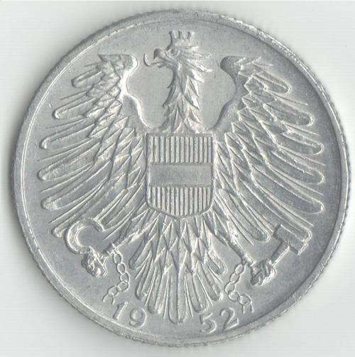Austria 5 Shillings 1952
