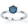 EXCELENT 0.45CT BLUE DIAMOND RING IN SOLID 10K WHITE GOLD(LOCAL SELLER) -R17000