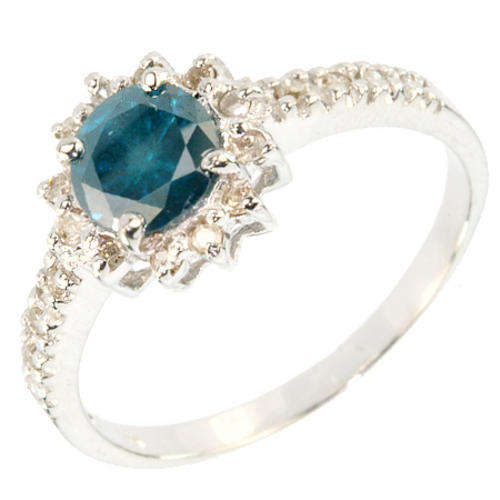 0.52CT  BLUE DIAMOND &14K WHITE GOLD RING (LOCAL SELLER)-R20 000