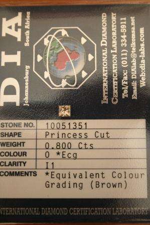 ***** 0.800ct Princess Cut DIA CERTIFIED DIAMOND ****** No Reserve.