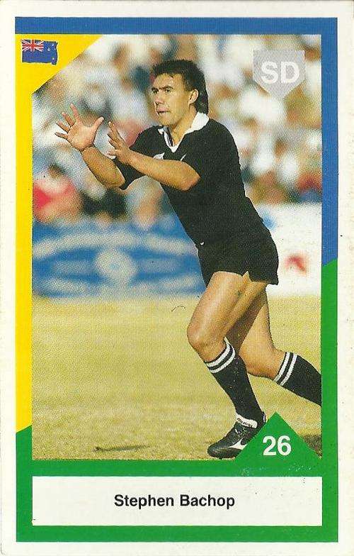 All Blacks NZ vs SA1992 Rugby Trading Card Stephen Bachop