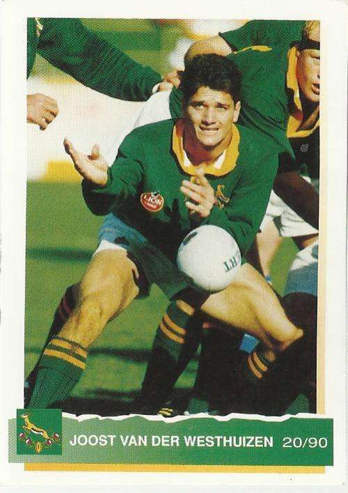 1994 Rugby Trading Card Joost van der Westhuizen
