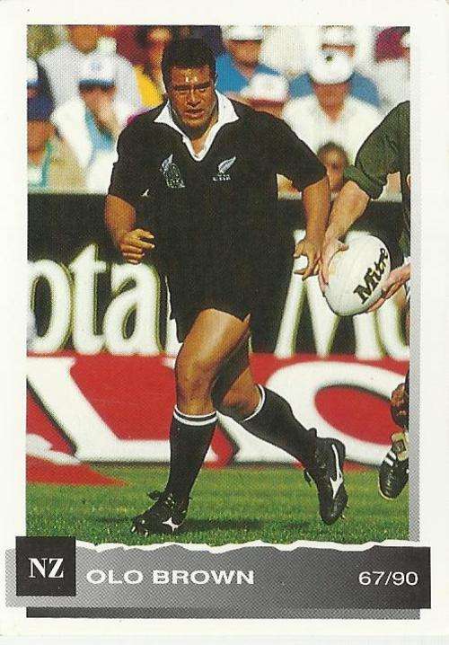 1994 Rugby Trading Card Olo Brown