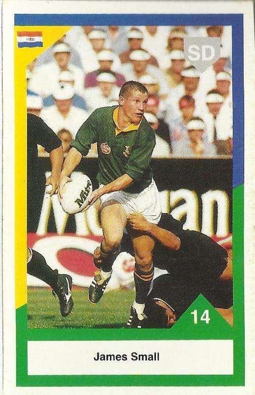 Springboks SA vs NZ 1992 Rugby Trading Card James Small