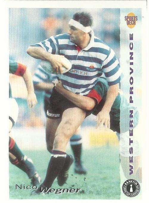 1994 Currie Cup Rugby Trading Card Nico Wegner