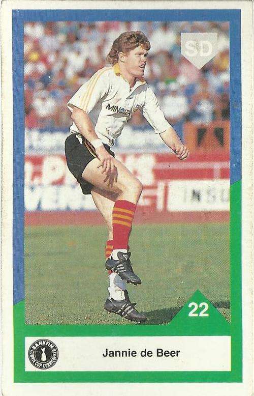 1992 Currie Cup Rugby Trading Card Jannie de Beer