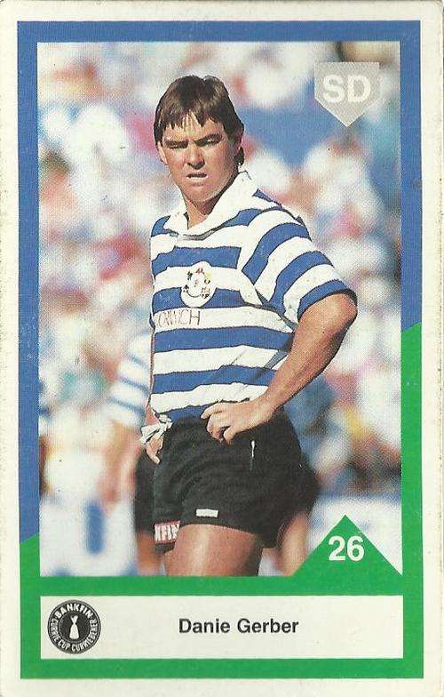 1992 Currie Cup Rugby Trading Card Danie Gerber