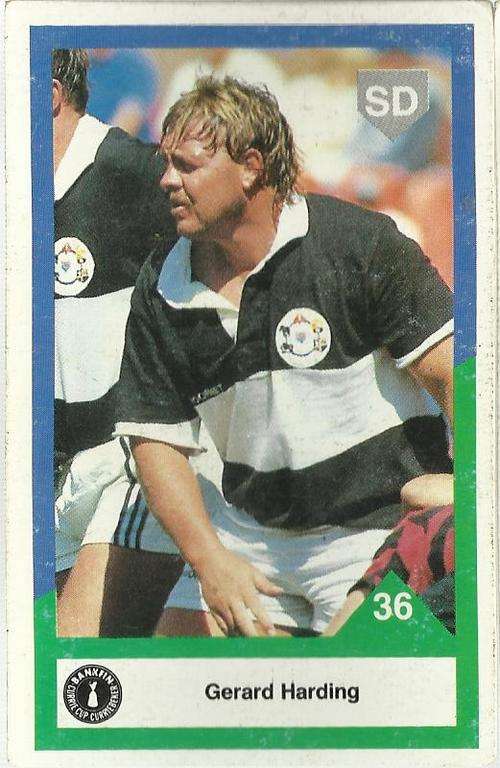 1992 Currie Cup Rugby Trading Card Gerhard Harding