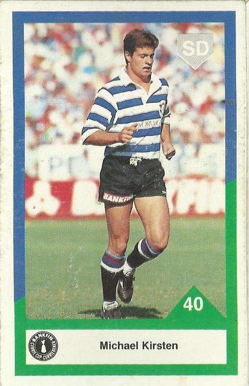 1992 Currie Cup Rugby Trading Card Michael Kirsten