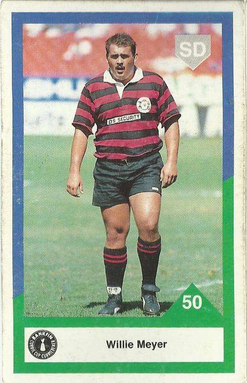 1992 Currie Cup Rugby Trading Card Willie Meyer