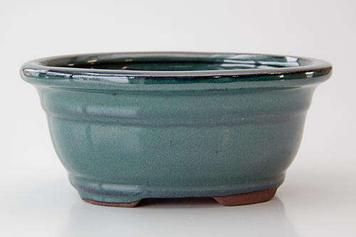 Glazed Bonsai Container, 15.5 x 12.5 x 7.5cm