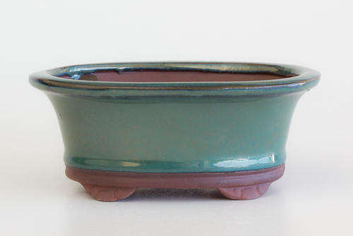 Glazed Bonsai Container, 14.5 x 11.5 x 6cm