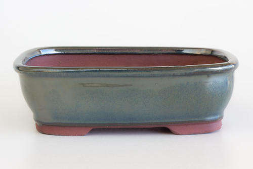 Glazed Bonsai Container, 18 x 13.5 x 6cm