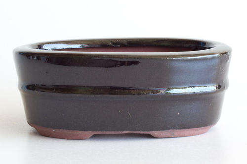 Glazed Bonsai Container, 11 x 8.5 x 4.5cm