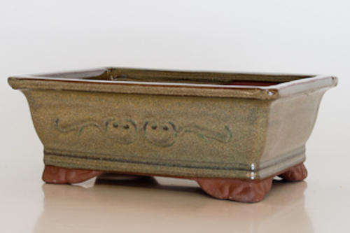 Glazed Bonsai Container, 20 x 16 x 7.5cm