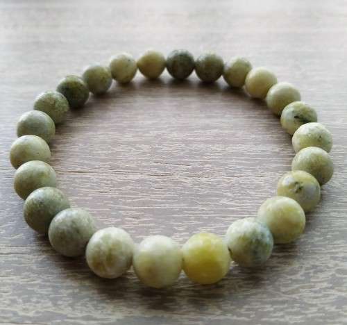 Natural Yellow Turquoise Jasper Bracelet - 8mm
