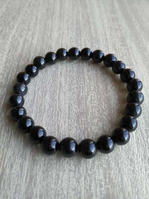 Natural Obsidian Stone Bracelet - 8mm
