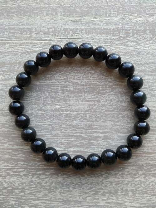 Natural Obsidian Stone Bracelet - 8mm