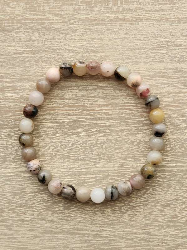Rhodonite Gemstone Bracelet - 6mm