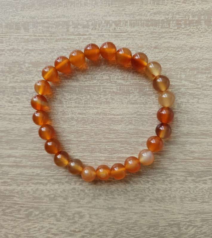 Carnelian Gemstone Bracelet - 8mm