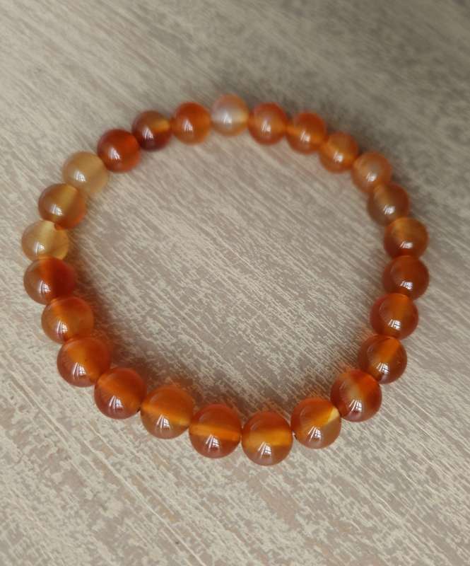 Carnelian Gemstone Bracelet - 8mm