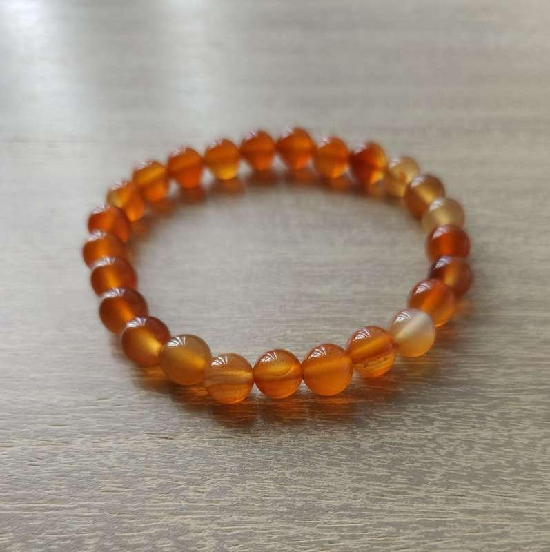 Carnelian Gemstone Bracelet - 8mm