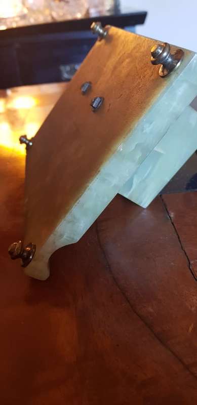 Green onyx desk stand plus accessories