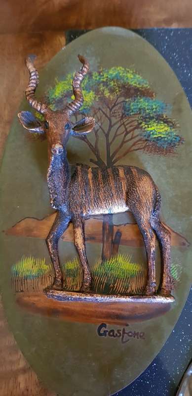Assorted copper and brass art