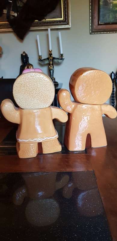 Beautiful Large Gingerbread Couple Cookie  Jars