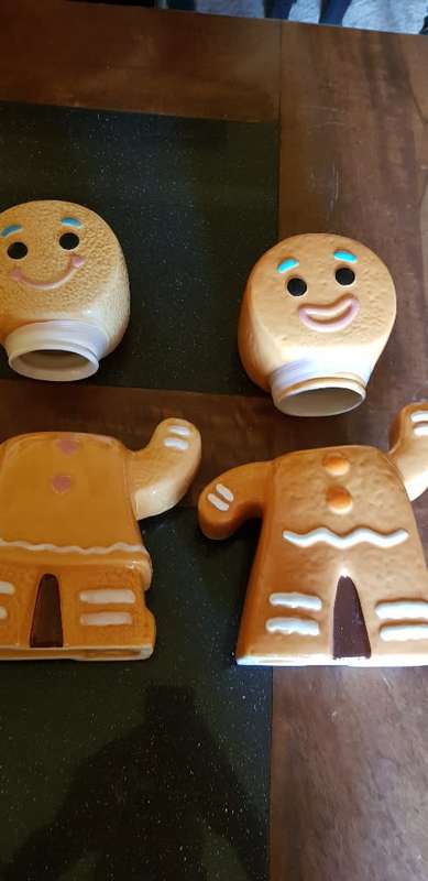 Beautiful Large Gingerbread Couple Cookie  Jars