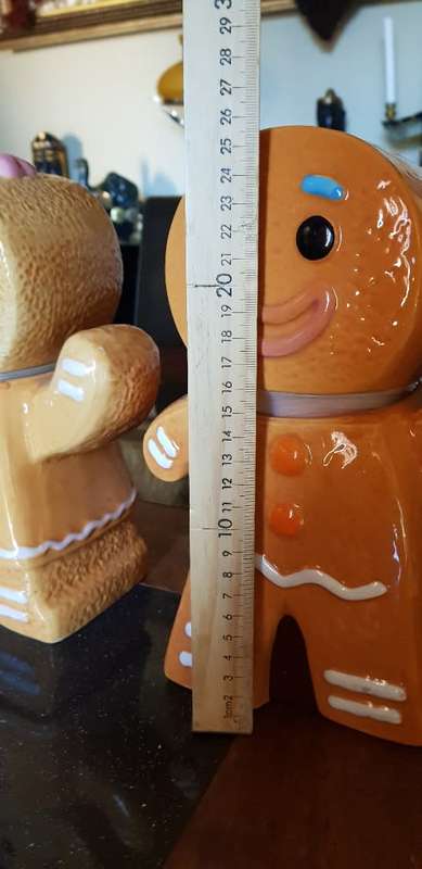 Beautiful Large Gingerbread Couple Cookie  Jars