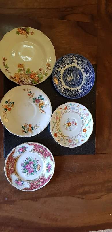 Lot of 5 Small Plates Grindely,Spode, Churchill  & Foley bone china