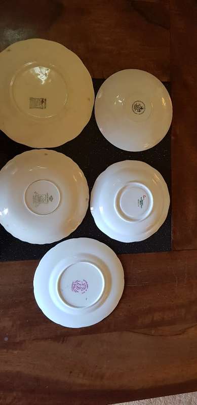 Lot of 5 Small Plates Grindely,Spode, Churchill  & Foley bone china