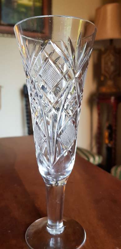 Pair of Beautiful Crystal Champagne Flutes.