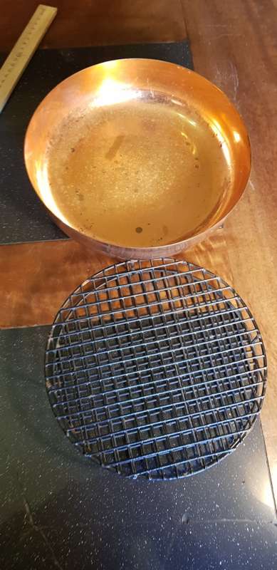 Large Rhodesian Copper Bowl with Mesh