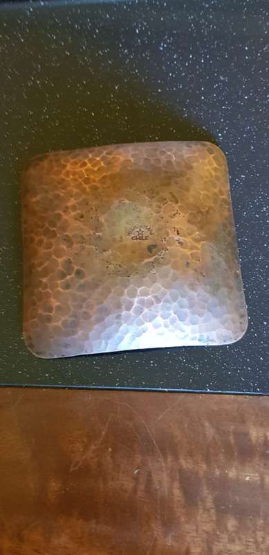 Ornate Copper Ashtray from Chile