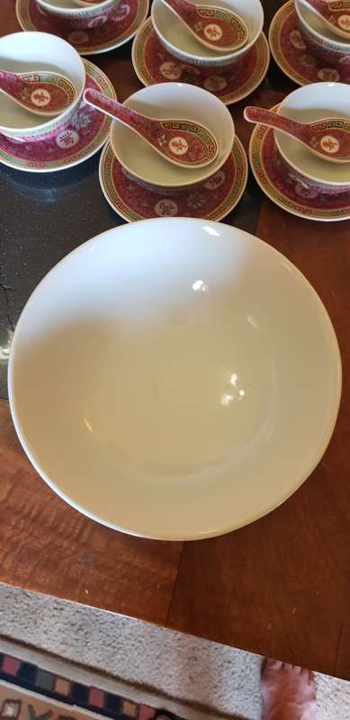 Vintage Mun Shao Porcelain Tea Pot Plus Serving Bowl and more