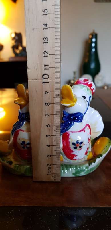 Duck Theme Salt & Pepper Shakers plus Tray